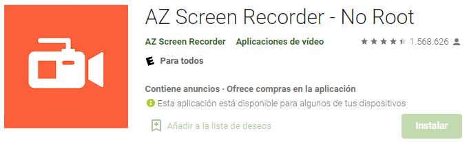 App android AZ Screen Recorder